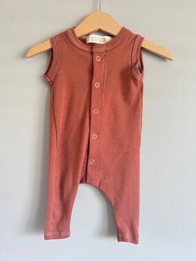 NWT Cloth & Kin Rust Sleeveless Baby One-Piece Romper